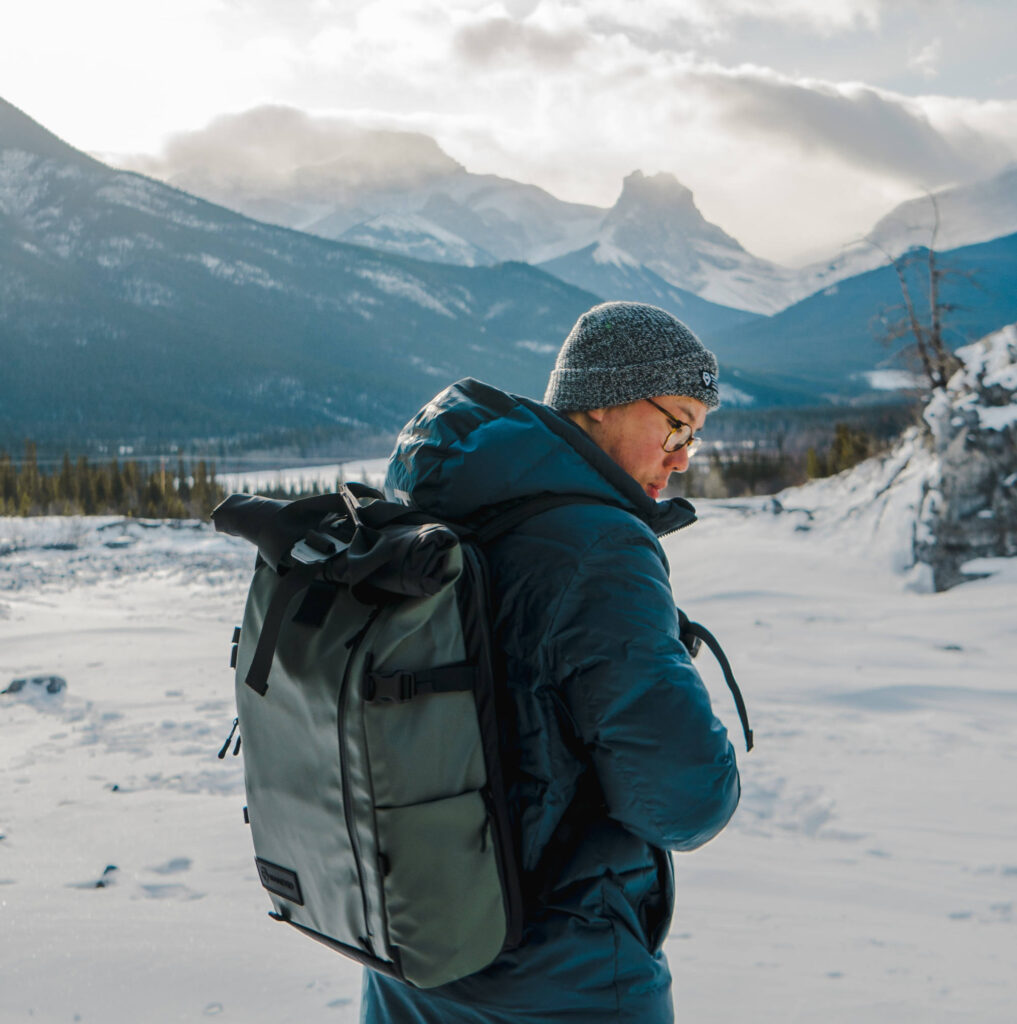 Banff in December gear