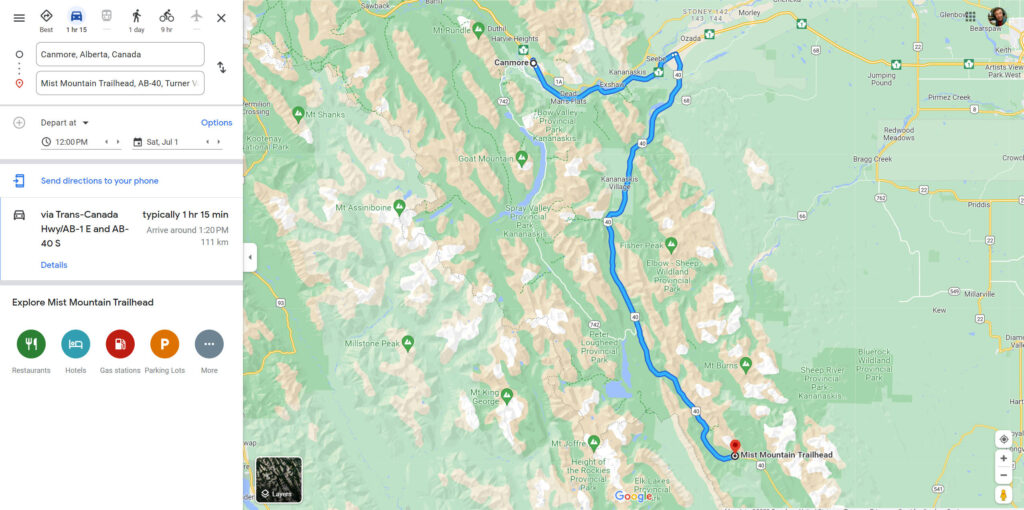 directiosn to mist mountain