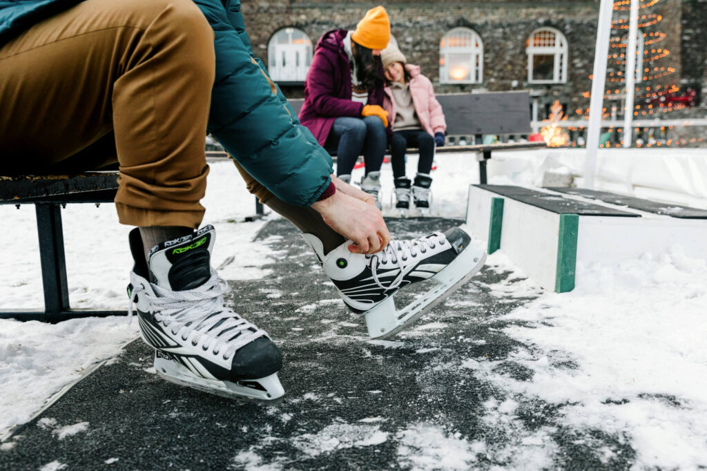 Ice skating on Lake Louise