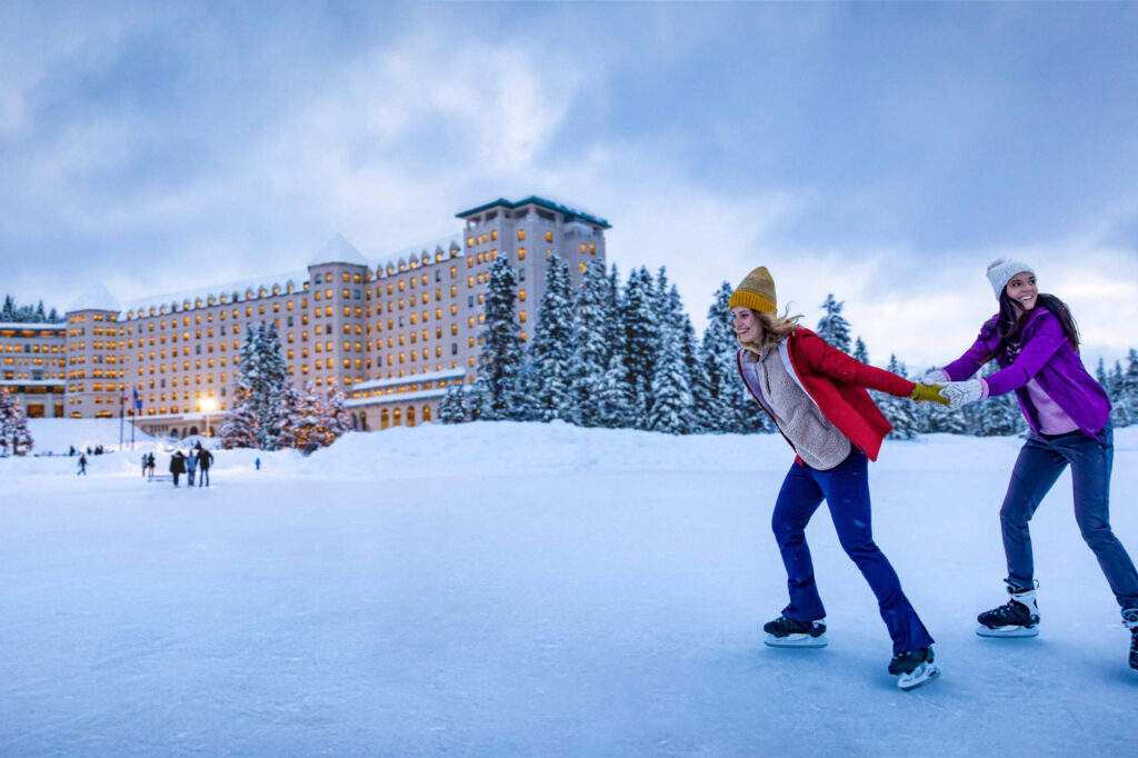 Ice Skating on Lake Louise