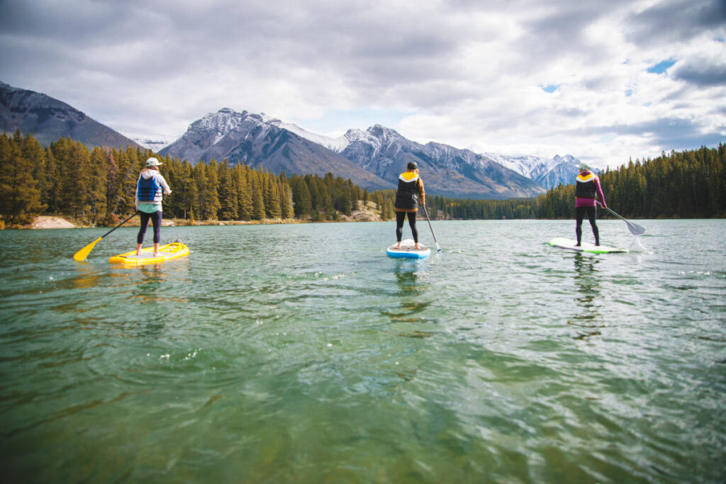 paddleboarding